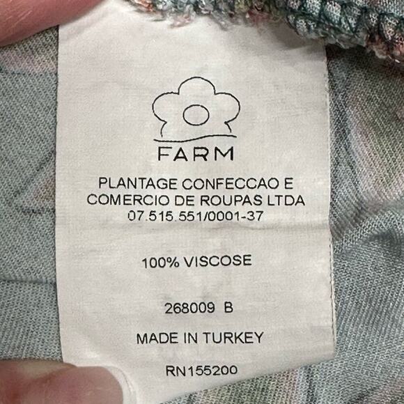 Farm Rio x Anthropologie | Palola Floral Peasant Blouse | Multi Green | Medium - Picture 10 of 15